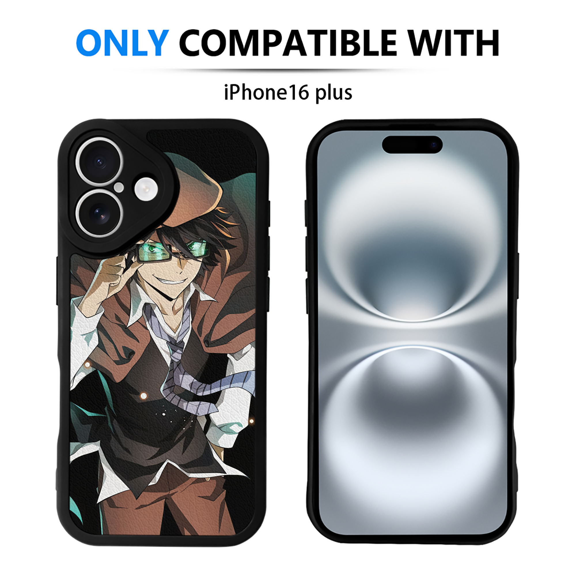 （画像用） 文豪ストレイドッグス Bungo Stray Dogs 【iPhone 16シリーズ対応】シリコンスマホケース（レザー調） 材質：シリコン
